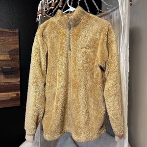 Zip up teddy sweater